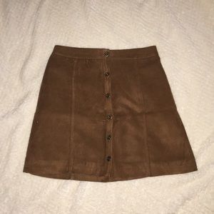 Suede skirt